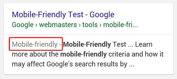Google mobile friendly label update