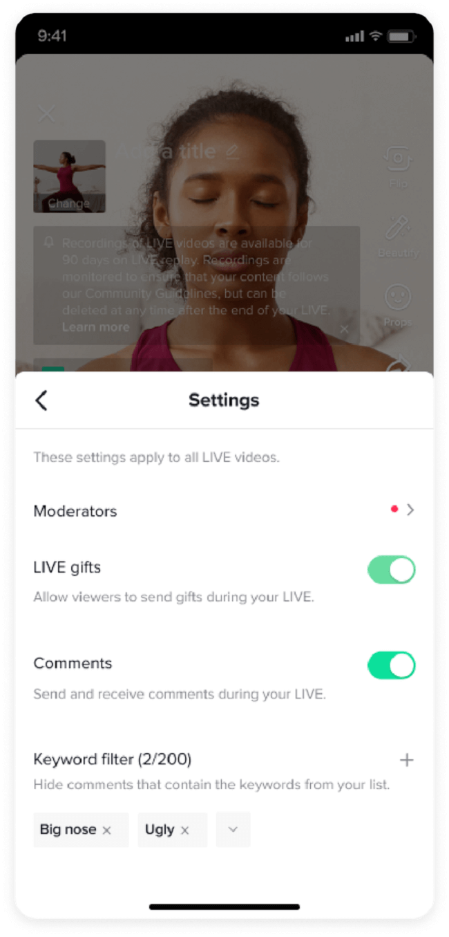 Keyword filters and comment alerts - a new tiktok update