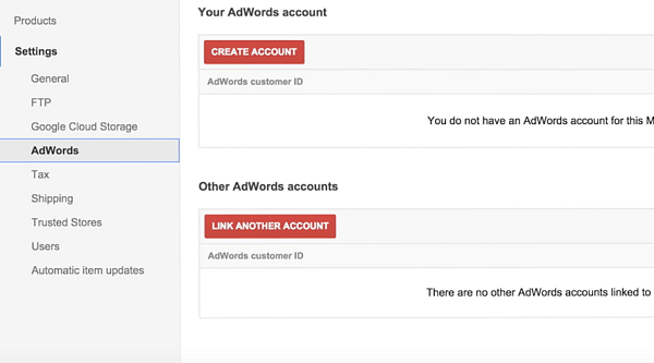 Link Your Google Adwords Account with Merchant Center